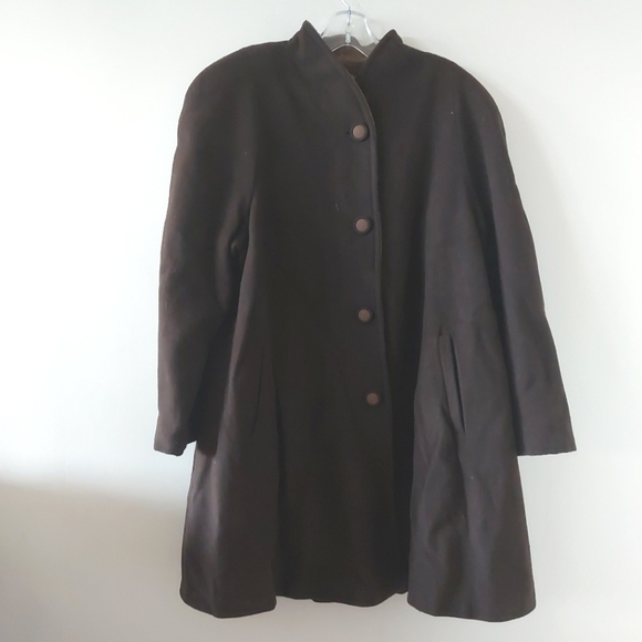 Vintage cashmere blend Novelti coat with cape  rare piece - Picture 3 of 11